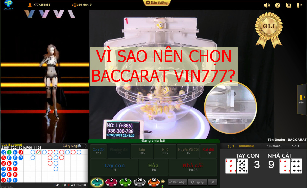 Vì sao nên lựa chọn baccarat VIN777?